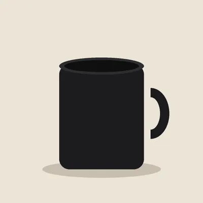 كوب سيراميك أسود